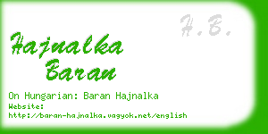 hajnalka baran business card